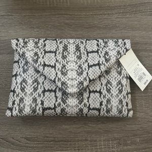 snakeskin wristlet & crossbody bag